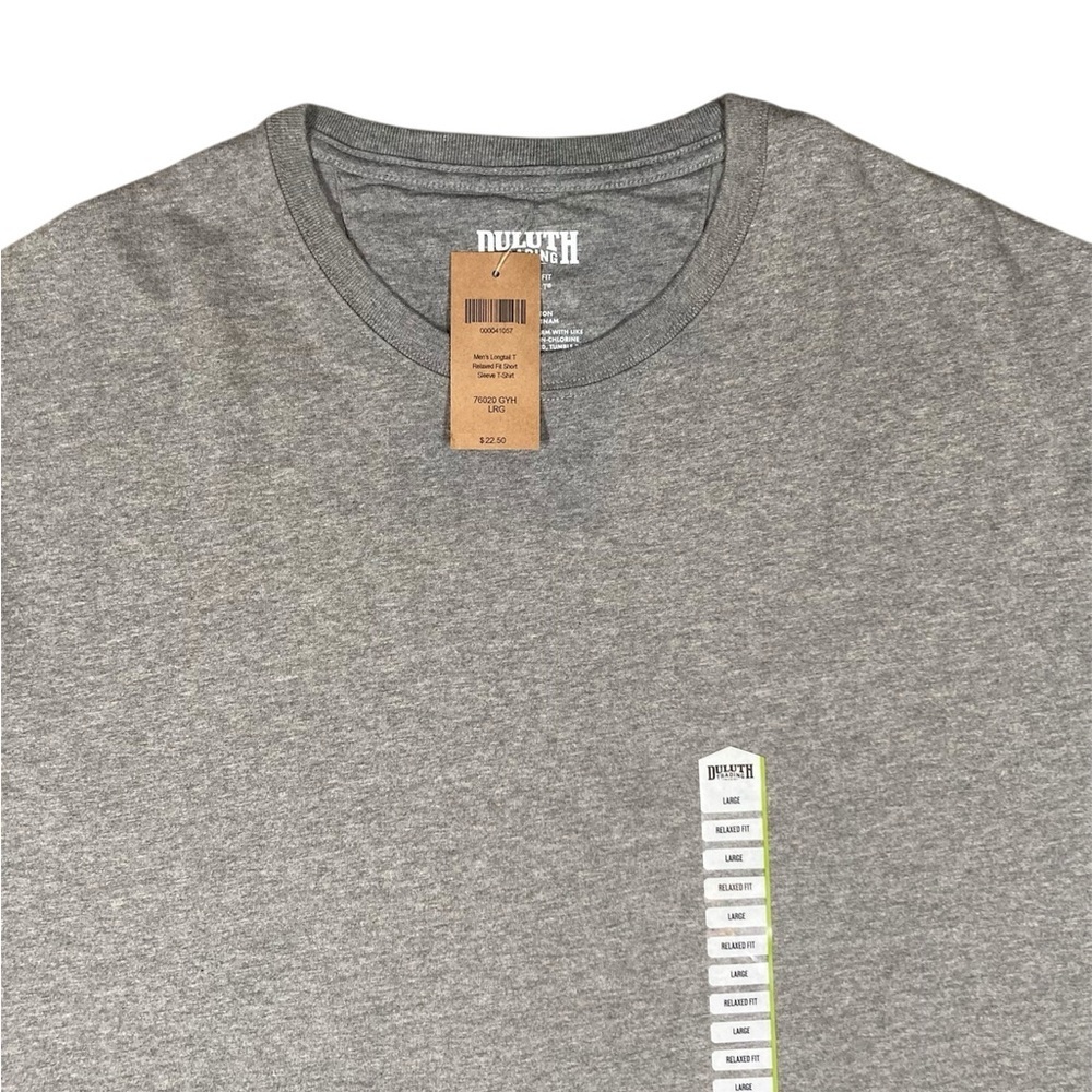 Duluth Trading Co Longtail T Relaxed Fit Short Sleeve T-Shirt Gray Size Large​​​ - Picture 5 of 5